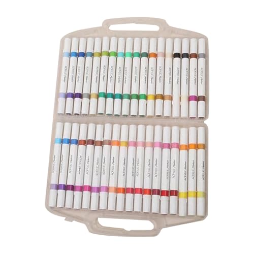 YNPQTDS Bolígrafos de pintura acrílica, 72 colores, 36 suministros de dibujo artístico para caligrafía, piedra, vidrio, madera, papel, textil, y metal