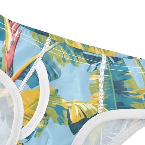 KLL Tropical Banana Leaf Boys Toddler Cotton Briefs Cute Undies4