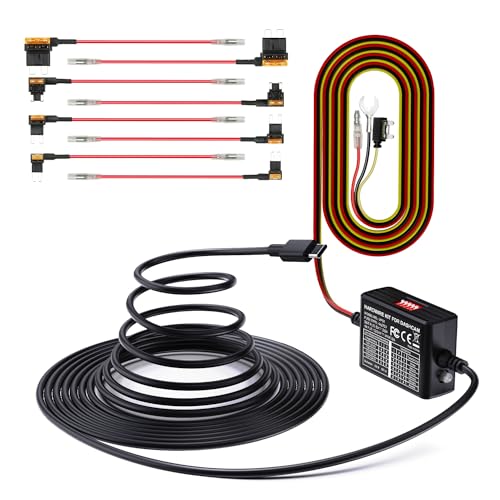 Vantrue 5-Level Adjustable Acc Hardwire Kit for Dash Cam 14.8ft USB C for Parking Mode 12V-24V to 5V for E1 Pro N4(S) N4 ProS N5(S) E360 S1 Pro(Max) N2X E2