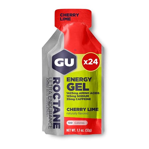 GU Roctane Ultra Endurance Energy Gel, Cherry Lime (Kirsch Limette), Box mit 24 x 32 g