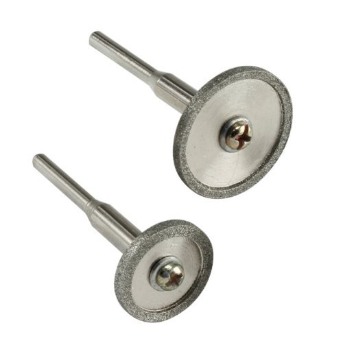 2pc Diamond Grinding Wheel Set Fits Dremel - Glass, Tile, Stone, Hardened Steel