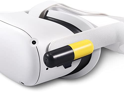 Battery Pack Compatible with Oculus Quest 2 and Quest/Meta, 3300mAh Ultra Lightweight Portable Power Bank Replacement for Quest, Extend Extra Playtime-Yellow