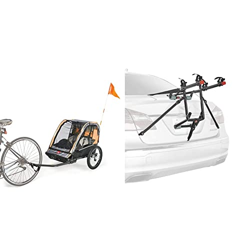 Allen Sports Deluxe Steel 2-Child Bicycle Trailer and Stroller, M...