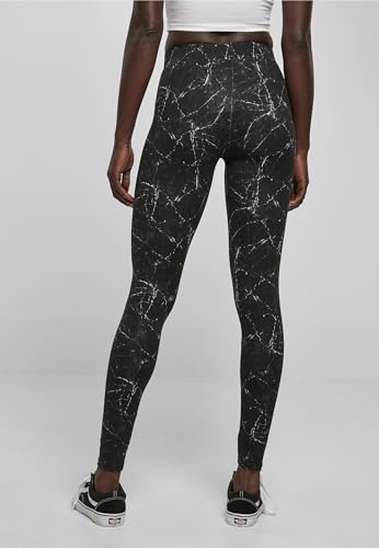 Urban Classics Tb4771-Ladies Soft Aop Leggings, Pantaloni Donna, Blackmarble, 4XL - 8