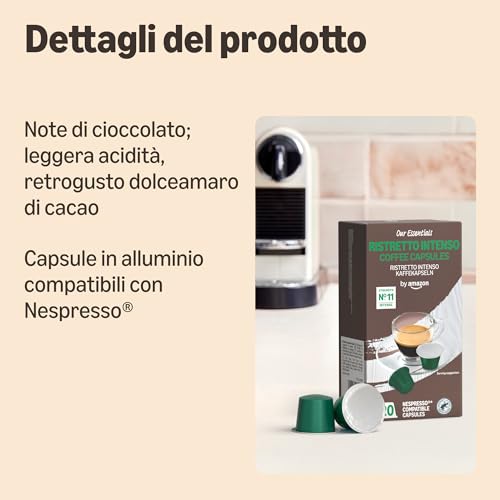 by Amazon Ristretto Intenso - Capsule di caffè, 100 pezzi, 5 confezioni da 20 pezzi, certificate Rainforest Alliance - 2