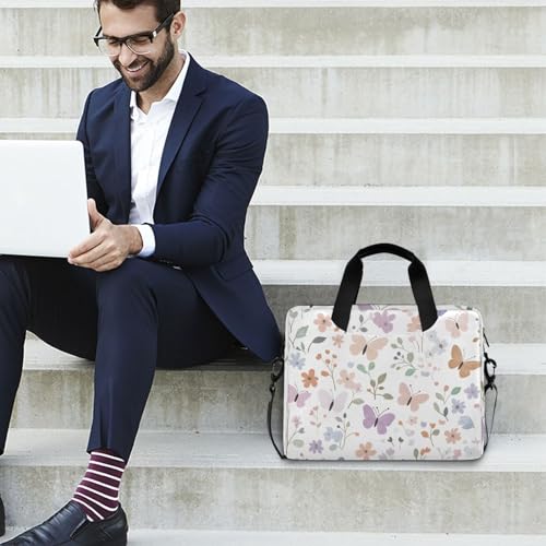 Funda para laptop con diseño mariposas y flores, 13-15.6 pulg. miniatura 2