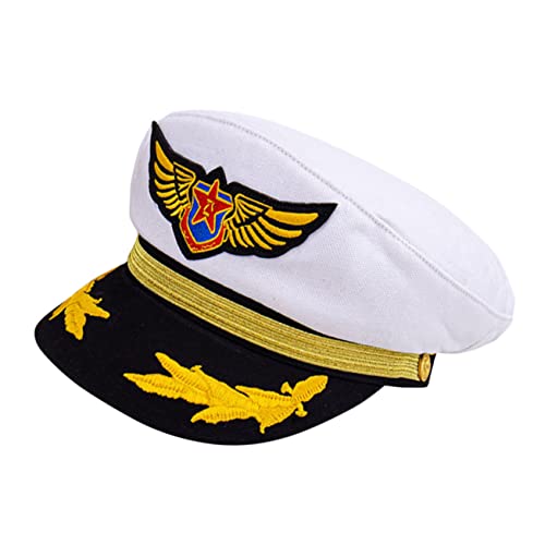 ifundom Party Hats for Kids Captain Hats for Boating Thread Embroidered Party Supplies