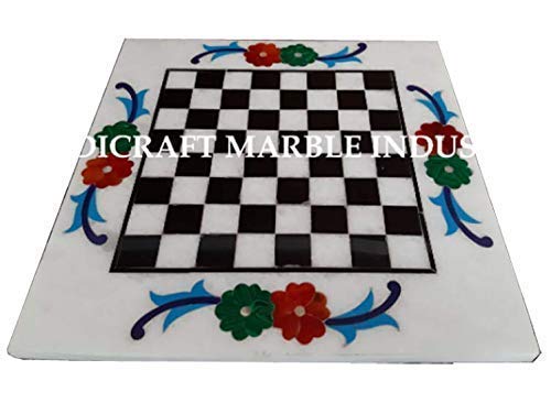 Amazon Com White Marble Chess Board 18 X 18 Inch With Marble Chess Pieces Chess Players Shout Crossword Clue Chess Piece Names Chess Unblocked Handmade Products