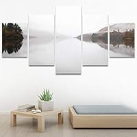 SIGNWIN 5 Panel Canvas Wall Art Modern Art Dramatic Farmhouse/Country Mountain Multicolor Nature Photography for Home Decorations Ready to Hang - 60