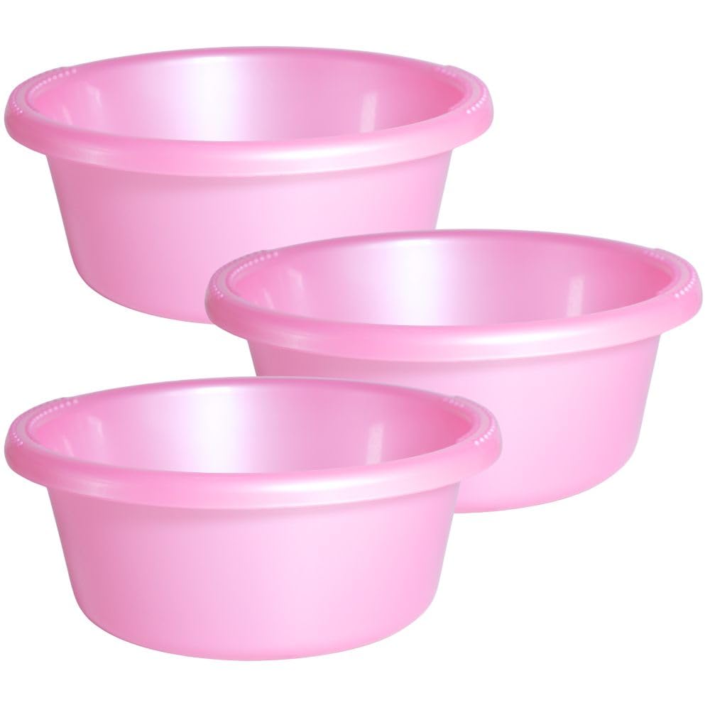 Sunaira Mixpro Multipurpose Round Plastic Bowl 750 ml |Mixing,Serving,Washing Fruits Vegetables,Hair Colour,Dough and Food Storage|Food Grade,Stackable|Kitchen,Salon|Set of 3|Pink-image-38