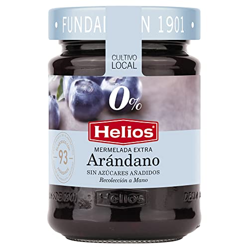 Mermelada 0% Arándano HELIOS - 280 gr./ Ud. Pack 6 Uds. Sin gluten