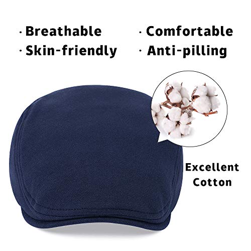 Image of WETOO Men's Flat Cap Gatsby Newsboy Lvy Irish Hats Driving Cabbie Hunting Cap