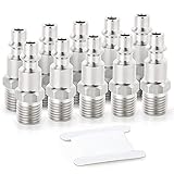 TAISHER Air Hose Fittings, 1/4'' Flow Size, 1/4''MNPT Air Plug, I/M Type, Air Compressor Accessories...