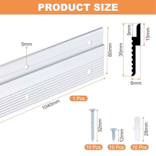 Image of uxcell French Cleat Picture Hanger 41 Inch, 1 Pairs Aluminum Z Clip Supports 160lbs, Interlocking Wall Mounting Bracket, to Hang Mirrors, Panels, Shelves, Headboards, Art Frames