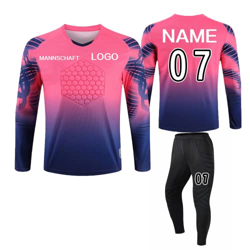 LAIFU Torwarttrikot Kinder Erwachsene Heim/Auswärts Torwarttrikot mit Namen Nummer Team Torwartset (Torwarttrikot + Torwarthose) Cover