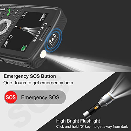 Easyfone Prime-A6 4G Mobiltelefon Seniorenhandy ohne Vertrag, Tastenhandy mit Notruftaste,...