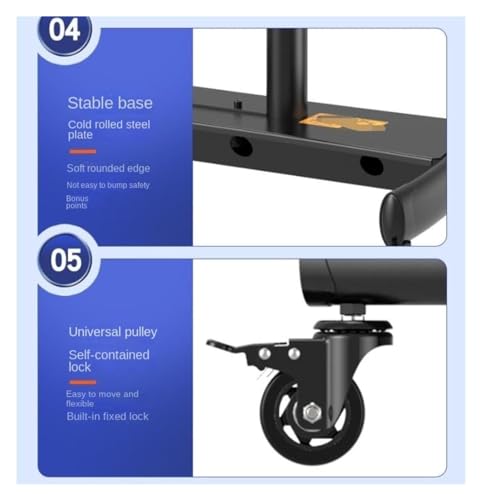 Soporte móvil para TV ajustable 32-75 pulg con ruedas miniatura 7