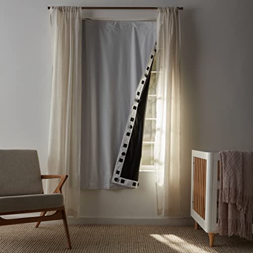Image of Amazon Basics Portable Blackout Curtain Shade with Suction Cups, Noise Reducing, Energy Saving, 50 inchW x 78 inchL, White, 2-Pack