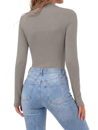 Image of OPOIPIN Women's Long Sleeve Basic Bodysuit