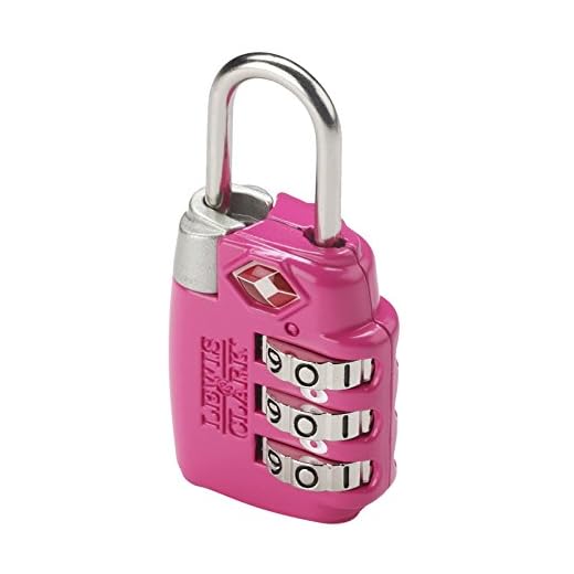 Lewis N Clarks Travel Sentry Bar Lock Gepäckschloss, Rosa