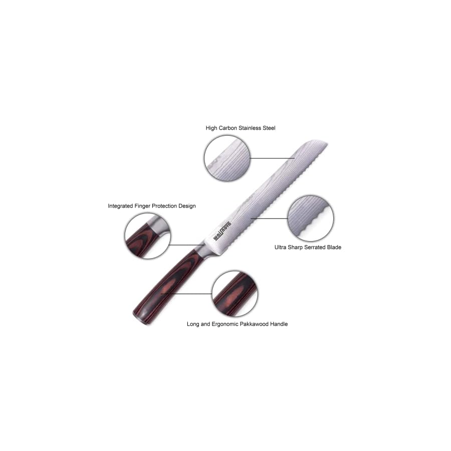 waisnova-Serrated-Bread-Knife-with-Sheath-8-Inch-Razor-Sharp-High-Carbon-Stainless-Steel-Blade-Premium-Bread-Cutting-Knife-for-Homemade-Bread-with-Ergonomic-Wood-Handle-and-Gift-Box waisnova Serrated Bread Knife, 8” with Sheath & Cleaning Cloth in a Magnetic-lid Gift Box