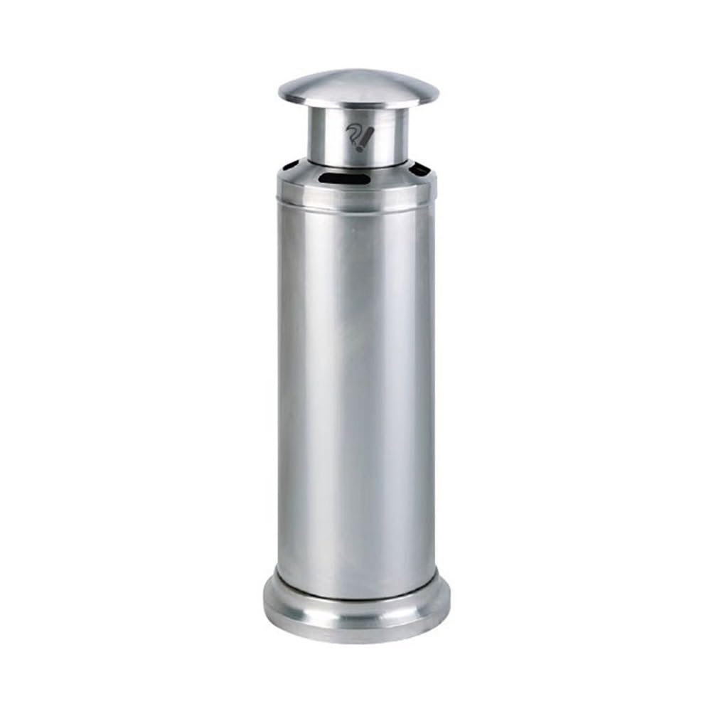 Kw3ns8bp5r Silver Pillar Ashtray Smoking Area Stainless Steel Smoke Vent Ash Pillar
