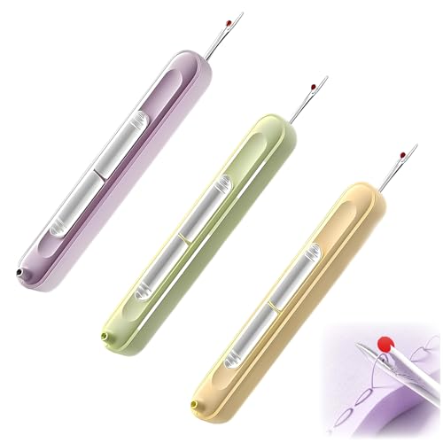 3 Pièces 2 In 1 Enfile Aiguille,Decoud Vite Et Enfile Aiguille,Enfile Aiguille Machine À Coudre,Passe Fil Couture Portable,Enfile Aiguille Couture Main,Enfile Aiguille Pour Broderie