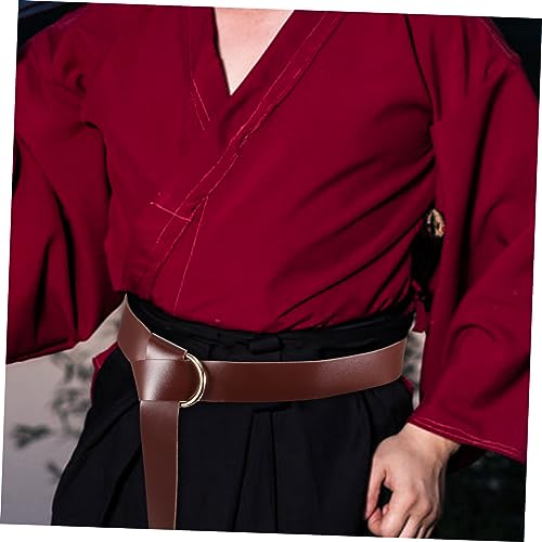 Decorative Renaissance Sword Belt for Men Retro Style Medieval Costume Accessory Vintage Plaque Holder for Events Parties Performances Chic Imitation Design3