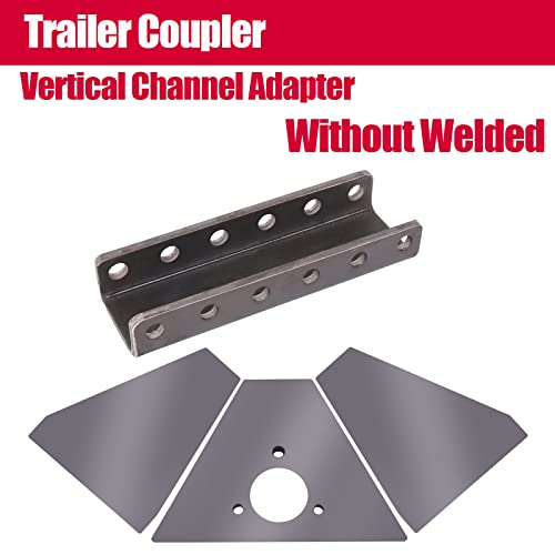 Nbjingyi Trailer Coupler Vertical Channel Adapter Fit For 50 Degree A-Frame Trailer 14000Lbs Components Only1400-5-Position Adjustable Channel Base 2 Sides Without Welded Raw Finish. #TOP3