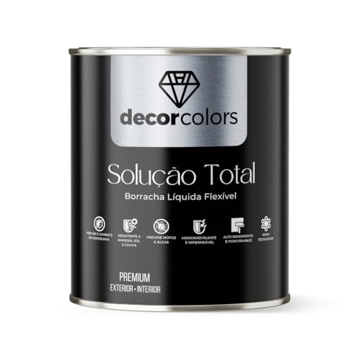 DECOR COLORS Tinta Borracha Líquida Solução Total 4,3kg (Branca)