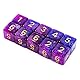 Yourandoll 10 STÜCKE Polyedrische Würfel D6 (1-6) Dice Würfel Acryl Dice Spielwürfel for RPG MTG DND Würfel Tischspiele (Sternenhimmel Lila Blau)