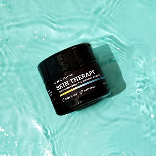 Global Healing Skin Therapy- Organic Ozonated Extra Virgin Olive Oil Salve For All Skin Care Routines - Cold-Pressed Face & Body Moisturizer To Hydrate And Soothe Dry Skin To Soft And Smooth - 1.5 Oz #TOP2