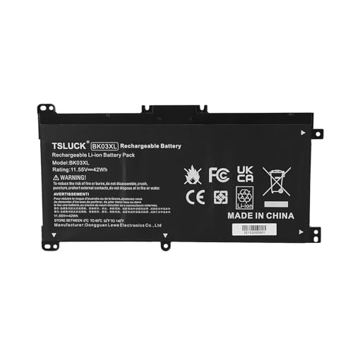 TSLUCK BK03XL Batería para für HP Pavilion X360 Convertible 14 14m 14 ba0xx 14 ba1xx 14 ba2xx 14m ba0xx 14m ba1xx 14 BA000 14 BA100 14 BA200 14m ba000 Series BK03041XL TPN W125 11.55V 42Wh