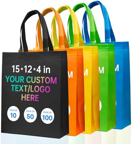 JEOHLORY Custom Tote Bags10/50/100Pack,promotional items with you...