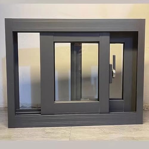 Double Shed Window, 60 54 50 46 42 40 36 32 30 28 24 22 20 18 525 Inch, Basement Replacement Windows for Bathroom Garages and Loft Sliding Ventilation Window（W*H）