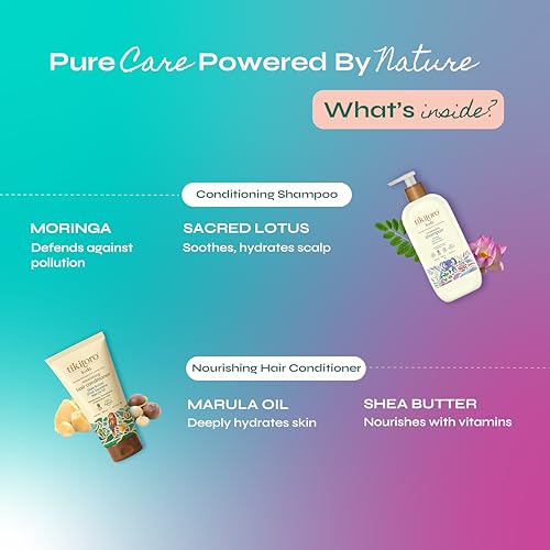 Image of Tikitoro Kids Cleanse & Condition Duo | Nourishing Shampoo & Conditioner Set | Gentle Cleansing, Detangling & Frizz Control | No Parabens & Sulphates (Age 4+) (300ml x 1 and 150ml x 1)