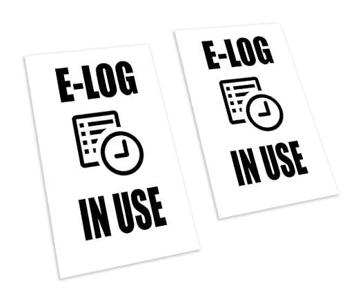 2pcs ELD Elog electronic logbook sticker decal for DOT trucks semi vans busses limos - v1