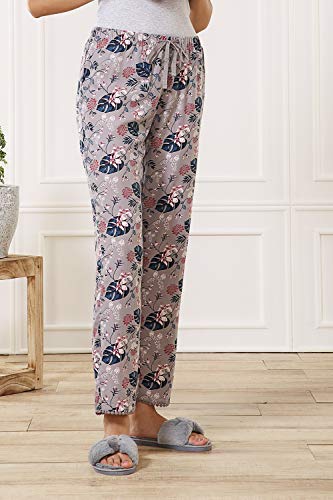 Image of Van Heusen Women's Printed Lounge Pants | Drawstrings & Side Pockets | Ultra Soft Fabric | Relaxed Fit | At home pyjamas | Everyday Comfort | Printed | Style 55306 | Available in Pack of 1 & 2