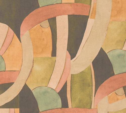 Livingwalls Anna D'Andrea Non-Woven Wallpaper Graphic 10,05 m x 0,53 m - Brown, Green, red, Beige - Plain Wallpaper - 782143 - Image 3