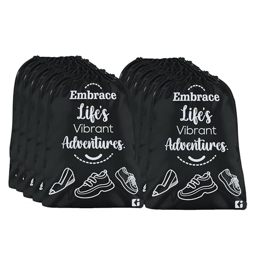 Image of Kuber Industries Pack of 10 Travel Bags for Clothes | Packing Cubes Travel Organizer | Travel Pouches | Laundry Bags for Travel-Hiking-Adventure | Laundry-Toiletry Bag | Small | Black