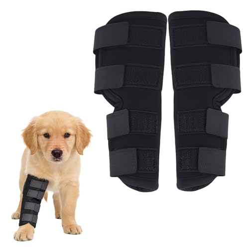 2Pack Dog Leg Brace for Small Dog (6-10 lbs), Dog Knee Brace Adjustable Front Rear Leg Protector Provides Hock Joint Support Wrap for Chihuahua Cocker Spaniel Yorkie Torn ACL Hind Leg Luxating Patella
