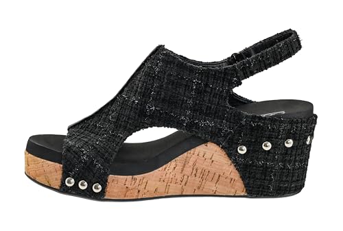 Image of Corkys Footwear Womens Carley Wedges, Featuring Corkys EVA Foam Cushioned Insoles, A 2.5 Inch Heel, Lightweight For All Day Wear, And Hook And Loop Closure