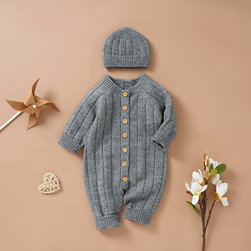 Mubineo Infant Baby Girl Boy Fall Winter Thick Knit One Piece Outfit Romper Jumpsuit Sweater Outwear3