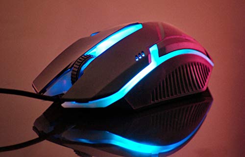 MOUSE GAMING USB LUMIÈRE MULTICOLORE RGB LED optique 1000DPI câble de jeu PC PC Cover