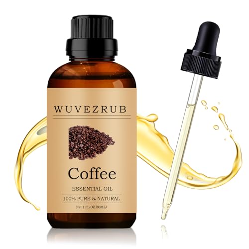 Wuvezrub Coffee Essential Oil 30ML - 100% Pure and Natural Oils for Aromatherapy Diffuser - 1 Fl Oz/Coffee