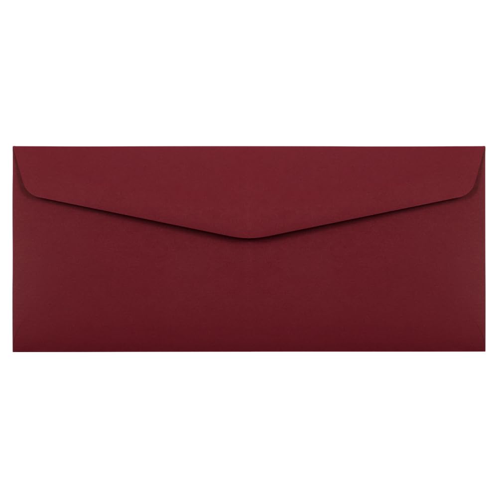 JAM PAPER #10 Business Premium Envelopes - 4 1/8 x 9 1/2 - Dark Red - 100/Pack