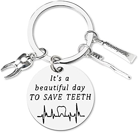 Dentist Dental Assistant Gifts for Women Men Coworkers Inspirational Dental Hygienist Technician Gift Keychain Dentist Birthday Christmas Gifts for Dental Student Graduation Gifts Dental Accessories image 2