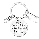 Dentist Dental Assistant Gifts for Women Men Coworkers Inspirational Dental Hygienist Technician Gift Keychain Dentist Birthday Christmas Gifts for Dental Student Graduation Gifts Dental Accessories