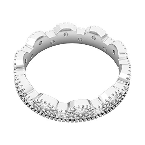 Sterling Silver Vintage Milgrain Eternity Band Simulated Diamond or Genuine Moissanite Ring Crown Wedding Band3