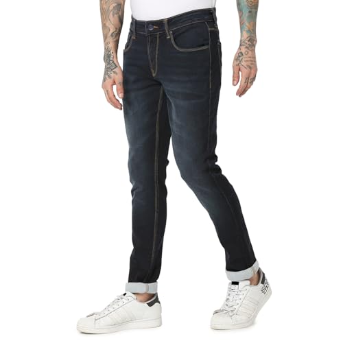 Image of Spykar Men's Slim Fit Low Rise Casual Jeans